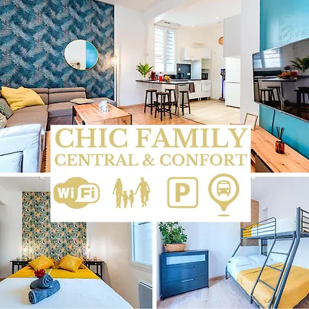 Chic Family - Confortable & Moderne - Parking Wifi Clim Gare Tgv - Ideal Famille Lejlighed